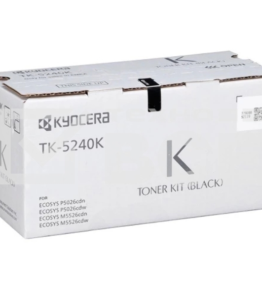 Картридж лазерный Kyocera TK-5240K (1T02R70NL0) черный для P5026cdn/P5026cdw, M5526cdn/M5526cdw 4000 стр.