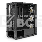 Корпус Miditower ExeGate EVO-8227 (ATX, без БП, 2*USB+1*USB3.0+HD Audio, черный, 3 вент. с RGB подсветкой, боковая панель - закаленное стекло), фото3