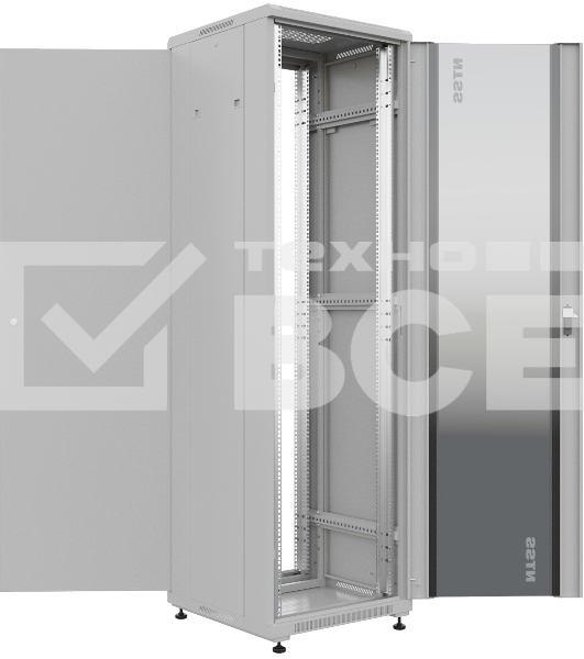Шкаф серверный NTSS Премиум (NTSS-R42U6060GS) напольный 42U 600x600мм пер.дв.стекл металл 900кг серый IP20 сталь