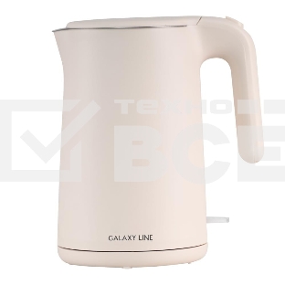 Чайник электрический Galaxy Line GL 0327, пудровый, пластик, 1800 Вт, 1,5 л