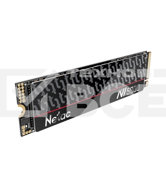Накопитель SSD Netac NV5000-T, 500GB, M.2 2280, PCIe 4.0 x4, NVMe, R/W 4800/2700, с радиатором