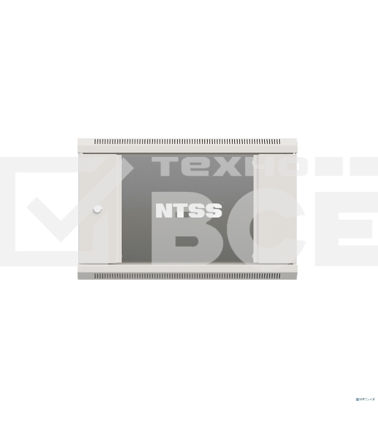 Шкаф коммутационный NTSS Премиум (NTSS-W6U6045GS-2) настенный 6U 600x450 мм пер. дв. стекл 60 кг серый IP20 сталь