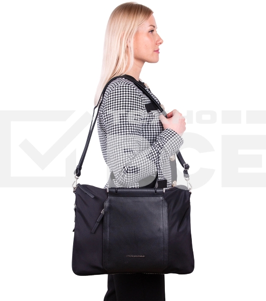 Деловая сумка женская Piquadro Lyra CA4021W92T/N с отделением для ноутбука черный ткань/натур.кожа