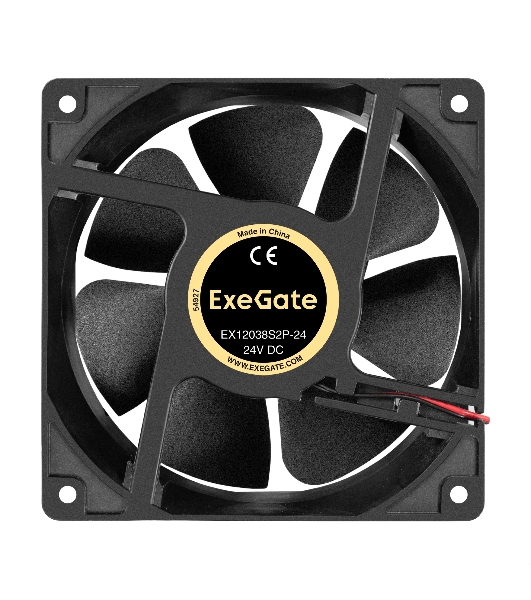 Вентилятор 24В DC ExeGate EX12038S2P-24 (120x120x38 мм, Sleeve bearing (подшипник скольжения), 2pin, 3000RPM, 46dBA)