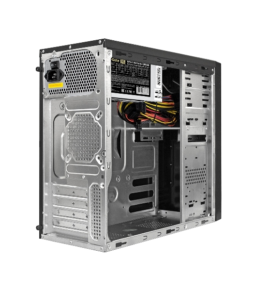 Компьютерный корпус Minitower ExeGate EX283242RUS MA-373X-UN400 Black, mATX (UN400, 120мм) 2*USB, Audio