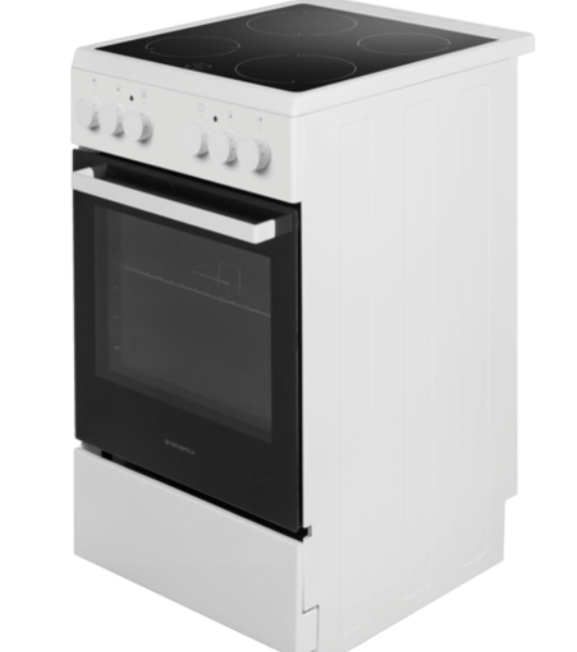 Плита электрическая Maunfeld MEC55CW07 белый, конфорок 4 шт, духовка 60 л, 50 см x 85 см x 60 см