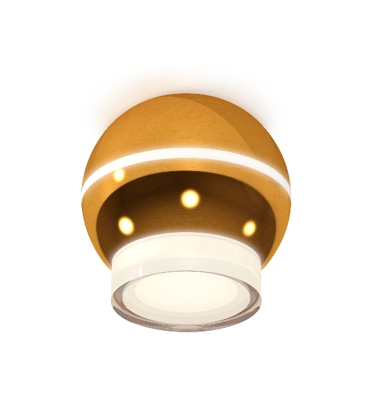 Светильник Ambrella Light XS1105031 PYG/FR золото желтое полированное/белый матовый MR16 GU5.3 LED 3W 4200K (C1105, N7160)