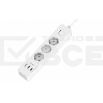 Удлинитель с USB зарядкой Harper UCH-330 White, фото 1
