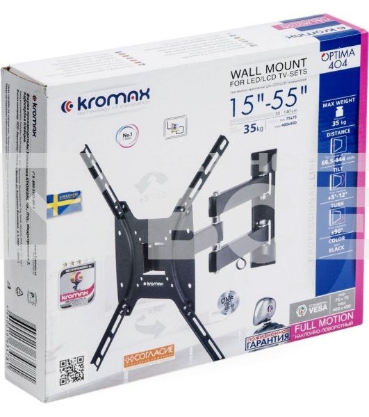 Кронштейн Kromax Optima-404 черный 15