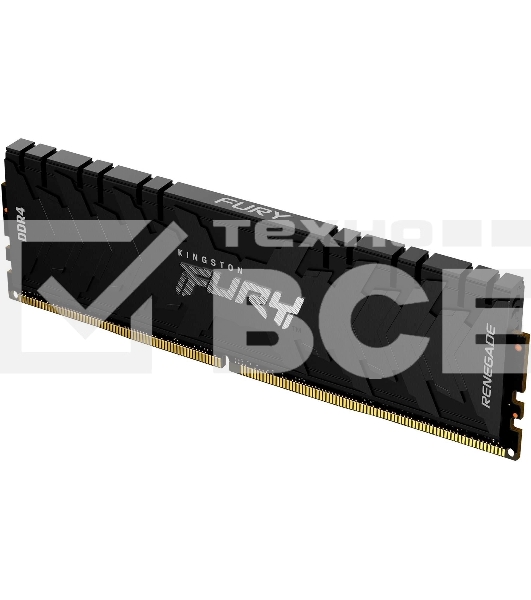 Оперативная память Kingston Fury Renegade, DDR4, 8GB (1x8GB), 3600MHz, CL16, с радиатором, черный