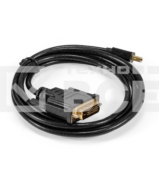 Кабель miniDisplayPort-DVI ExeGate EX-CC-mDPM-DVIM-1.8 (mini20M/25M, 1,8м)