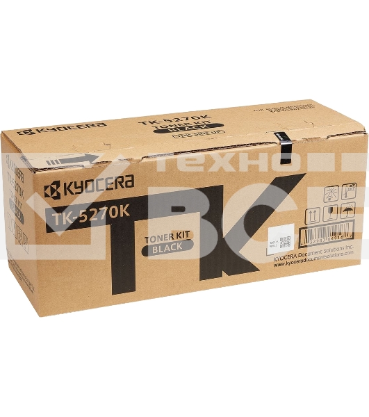 Картридж лазерный Kyocera TK-5270K (1T02TV0NL0) черный для M6230cidn/M6630cidn/P6230cdn 8000 стр