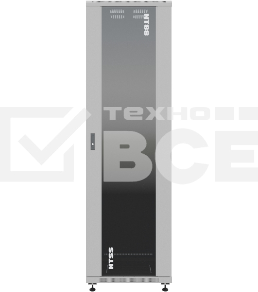 Шкаф серверный NTSS Премиум (NTSS-R42U6080GS) напольный 42U 600x800мм пер.дв.стекл металл 900кг серый IP20 сталь