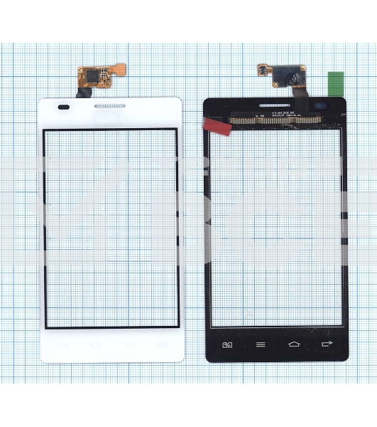 Сенсорное стекло (тачскрин) для LG Optimus L5 Dual E615, белое