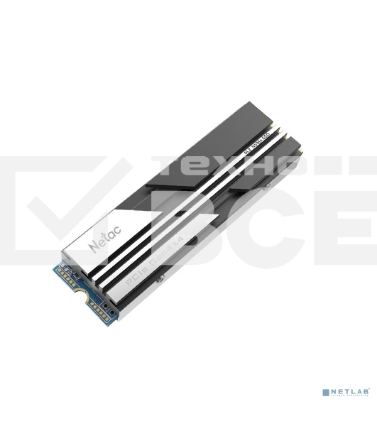 Накопитель SSD Netac NV5000 Pro, 500GB, M.2 2280, PCIe 4.0 x4, NVMe, R/W 4800/2700, с радиатором