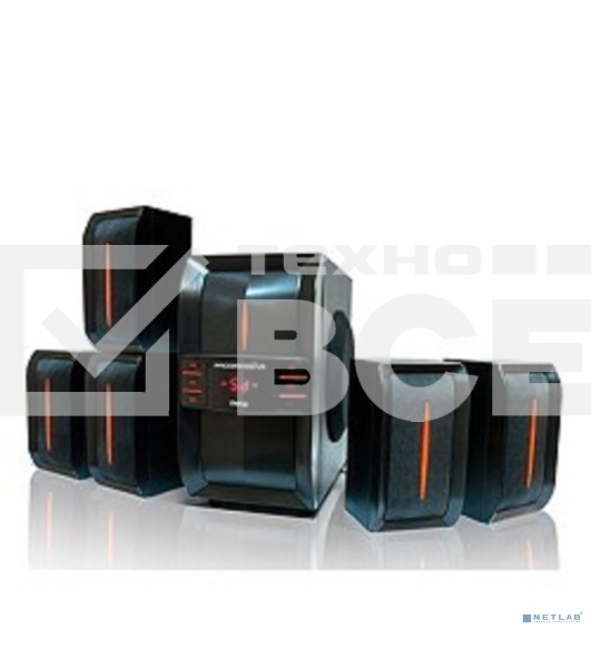Колонки Dialog Progressive AP-540 BLACK {акустические колонки 5.1, 40W+5*12W RMS, USB+SD reader}