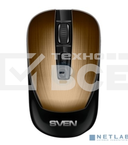 Мышь беспроводная SVEN RX-380W античная бронза, 1600 dpi, радиоканал, USB, кнопки - 4