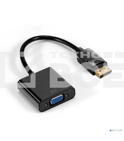 Кабель-переходник DisplayPort-VGA ExeGate EX-DPM-VGAF-0.2 (20M/15F, 0,2м)