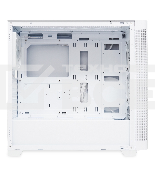 Компьютерный корпус  HSPD M740, Mesh Mid Tower, белый, TG, 0.6 SPCC, 4x120mm ARGB E-ATX, ATX, mATX, mITX 170/400/200mm 4x2.5