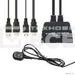 ORIENT HS21HC, HDMI KVM переключатель на 2 устройства, порты HDMI + 2xUSB (клавиатура+мышь) + 2xUSB 2.0, поддержка 4K@60Hz, встроенные кабели 2xHDMI+2xUSB2.0 1.2 метра, (33330), фото4