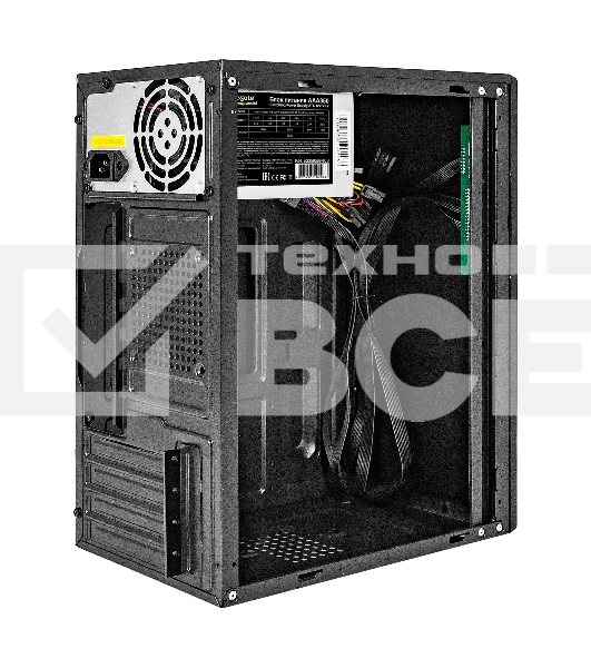 Корпус Minitower ExeGate BAA-408U-AAA350 (mATX, БП AAA350 с вент. 8см, 2*USB+1*USB3.0, HD Audio, черный)