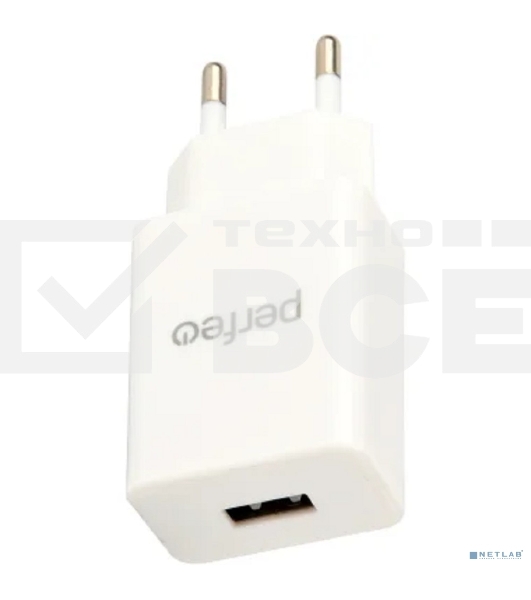 Сетевое зарядное устройство PERFEO с разъемом USB, 1А, белый (I4656)