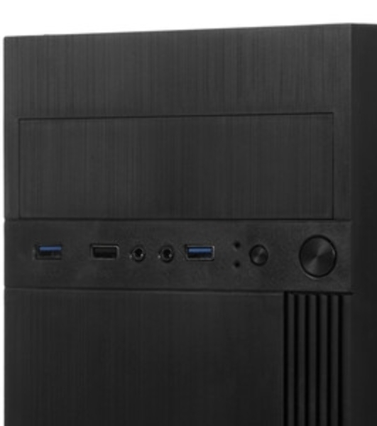 Компьютерный корпус Miditower ExeGate EX290190RUS AA-442U2-AA500 (ATX, AA500 8 см, 1хUSB+2хUSB 3.0, аудио, черный)