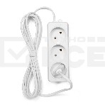 Удлинитель Гарнизон EL-E3-W-3, 3 розетки допустимый ток 6А, длина 3м., фото 1