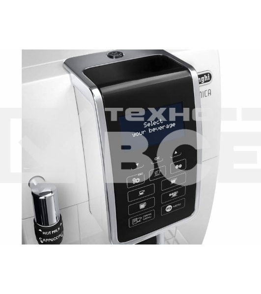 Кофемашина автоматическая DeLonghi ECAM 350.35.W белый, исп. кофе- зерновой/молотый, 1.8 л, 1450 Вт, 15 бар