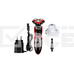 Бритва Centek CT-2168 (красн) ротор 3D, +ВЛАЖНОЕ БРИТЬЁ, 3 плав.головки, 2-ные лезвия, до 50 мин раб, фото4