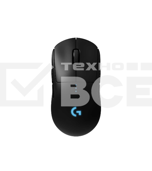 Мышь беспроводная/проводная Logitech G PRO черный, 25600 dpi, радиоканал, USB, кнопки - 7