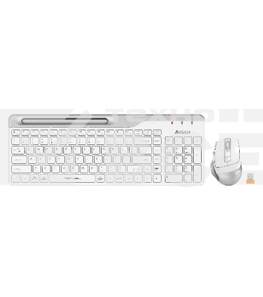 Клавиатура + мышь A4Tech Fstyler FB2535C клав:белый/серый мышь:белый/серый USB беспроводная Bluetooth/Радио slim