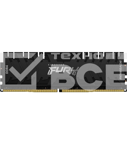 Оперативная память Kingston Fury Renegade, DDR4, 8GB (1x8GB), 3600MHz, CL16, с радиатором, черный