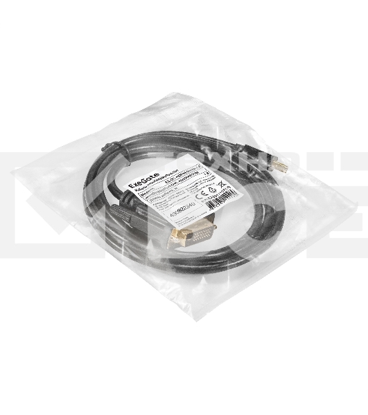 Кабель miniDisplayPort-DVI ExeGate EX-CC-mDPM-DVIM-1.8 (mini20M/25M, 1,8м)