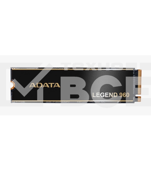 Накопитель SSD ADATA LEGEND 960, 2Tb, PCIe 4.0 x4, M.2 2280, NVMe, R/W 7400/6800, с радиатором