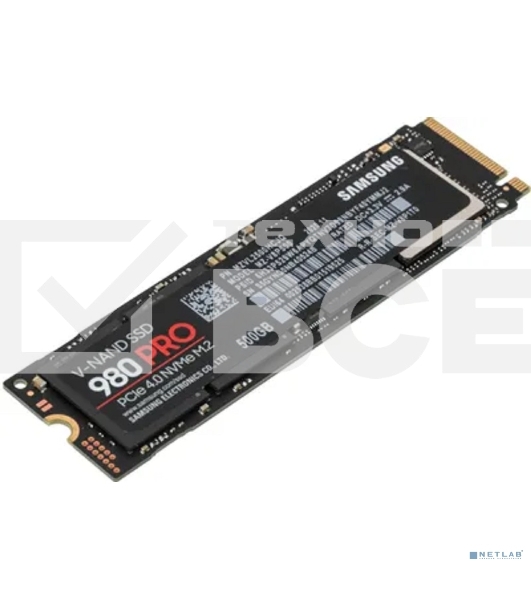 Накопитель SSD Samsung 980 PRO, 500GB, PCIe 4.0 x4, M.2 2280, NVMe, R/W 6900/5000