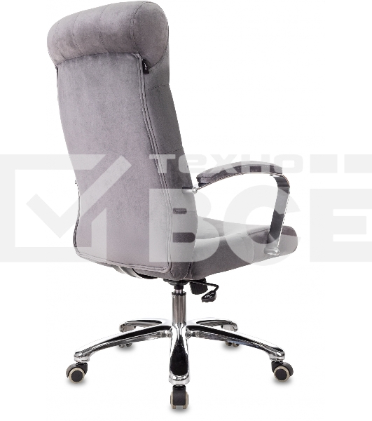 Кресло руководителя Бюрократ T-9928SL Fabric серый Italia 26, крестов. металл хром