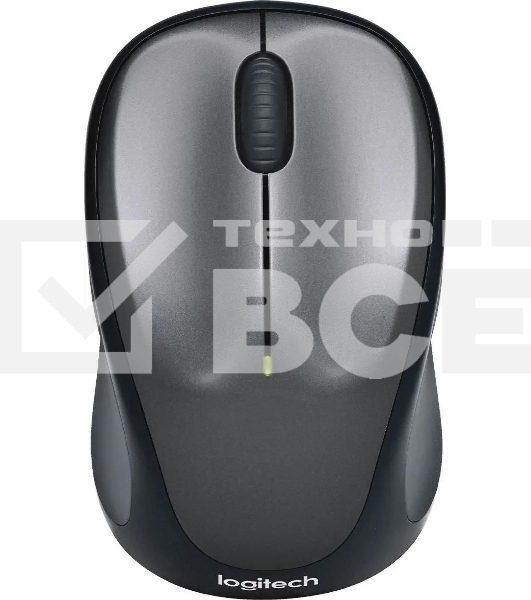 Мышь беспроводная Logitech M235 серый/черный, 1000 dpi, радиоканал, USB, кнопки - 3