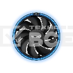 Кулер для процессора PCCooler E126M B (92W, 4-pin PWM, 70mm, Al/Cu, -mm, Blue LED, 1x120mm, 56CFM, 26.5dBA, 1800RPM, S: 1700/1200/115X, AM5/AM4, black), фото4