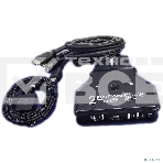 ORIENT HS21HC, HDMI KVM переключатель на 2 устройства, порты HDMI + 2xUSB (клавиатура+мышь) + 2xUSB 2.0, поддержка 4K@60Hz, встроенные кабели 2xHDMI+2xUSB2.0 1.2 метра, (33330), фото3