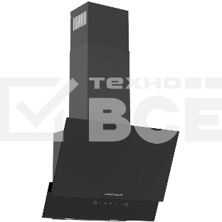 Наклонная вытяжка Kuppersberg F 603 B, 60 см, High-Tech, таймер, макс. производительность 850 м3/ч, 3 скорости, обратный клапан, сенсорное управление, дисплей, LED освещение, уровень шума 53 дБ, цвет черный