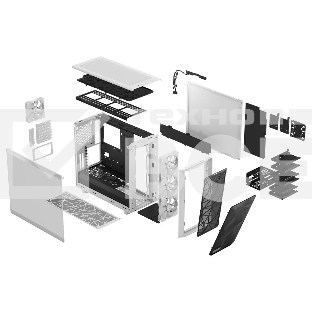 Корпус Fractal Design Meshify 2 RGB White TG Clear Tint / FD-C-MES2A-08