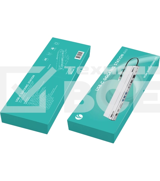 Адаптер VCOM TypeC -->3*USB3.0+2*USB2.0+VGA+RJ45+SD+TF+AUD+HDMI+DP+2*USB3.1 Data+PD<CU4703>