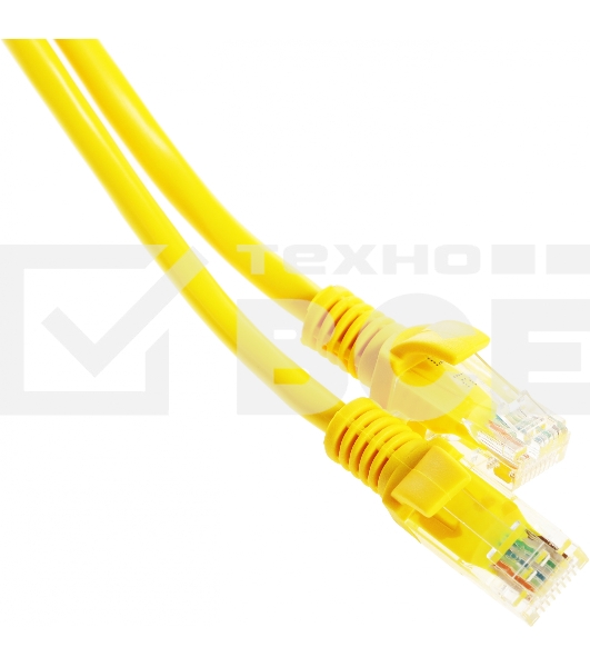 Патч-корд UTP Cablexpert PP12-20M/Y кат.5e, 20м, литой, многожильный, желтый