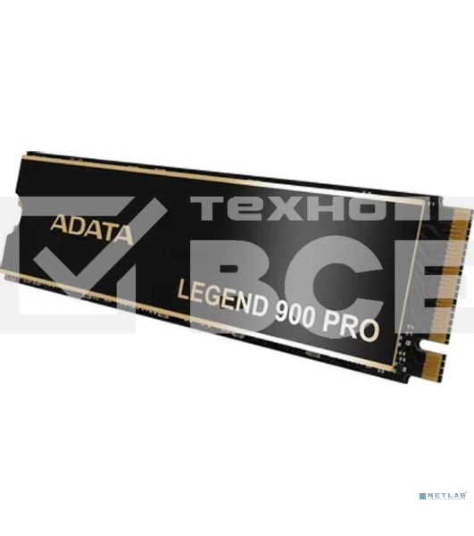 Накопитель SSD ADATA LEGEND 900 PRO, 2000Gb, M.2(22x80мм), NVMe 1.4, PCIe 4.0 x4, 3D NAND, R/W 7400/6500Mb/s, IOPs н.д./н.д., TbW 1200, DWPD 0.3 (5 лет)