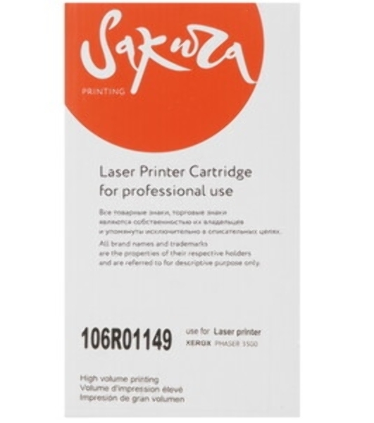 Картридж лазерный Sakura 106R01149 для Xerox Phaser 3500 черный, 12 000 к.