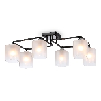 Светильник Ambrella light TR303224/6 BK/CH/FR черный/хром/белый матовый E27*6 max 60W 615*390*220, фото6