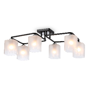 Светильник Ambrella light TR303224/6 BK/CH/FR черный/хром/белый матовый E27*6 max 60W 615*390*220