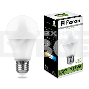 Лампа светодиодная FERON LB-93 (25487) 12W 230V E27 4000K A60