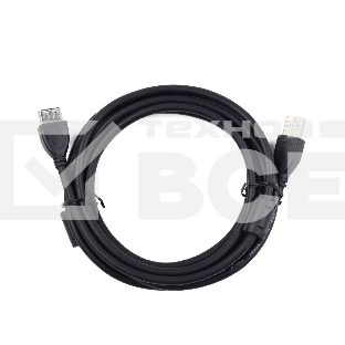 Кабель Gembird/Cablexpert CCF2-USB2-AMAF-10 USB 2.0 Pro AM/AF, 3м, экран, 2феррит.кольца, черный, пакет